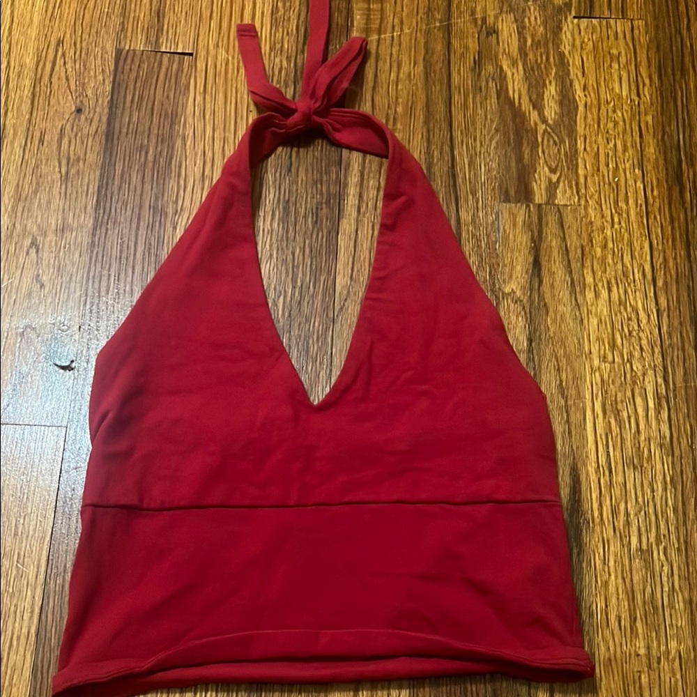 Hollister Red Halter Crop Top